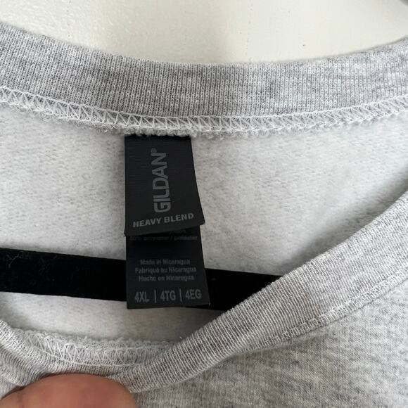 "You had me at Trigger Warning" Long Sleeve Gray Pullover Sweater Size 4XL - Picture 4 of 4